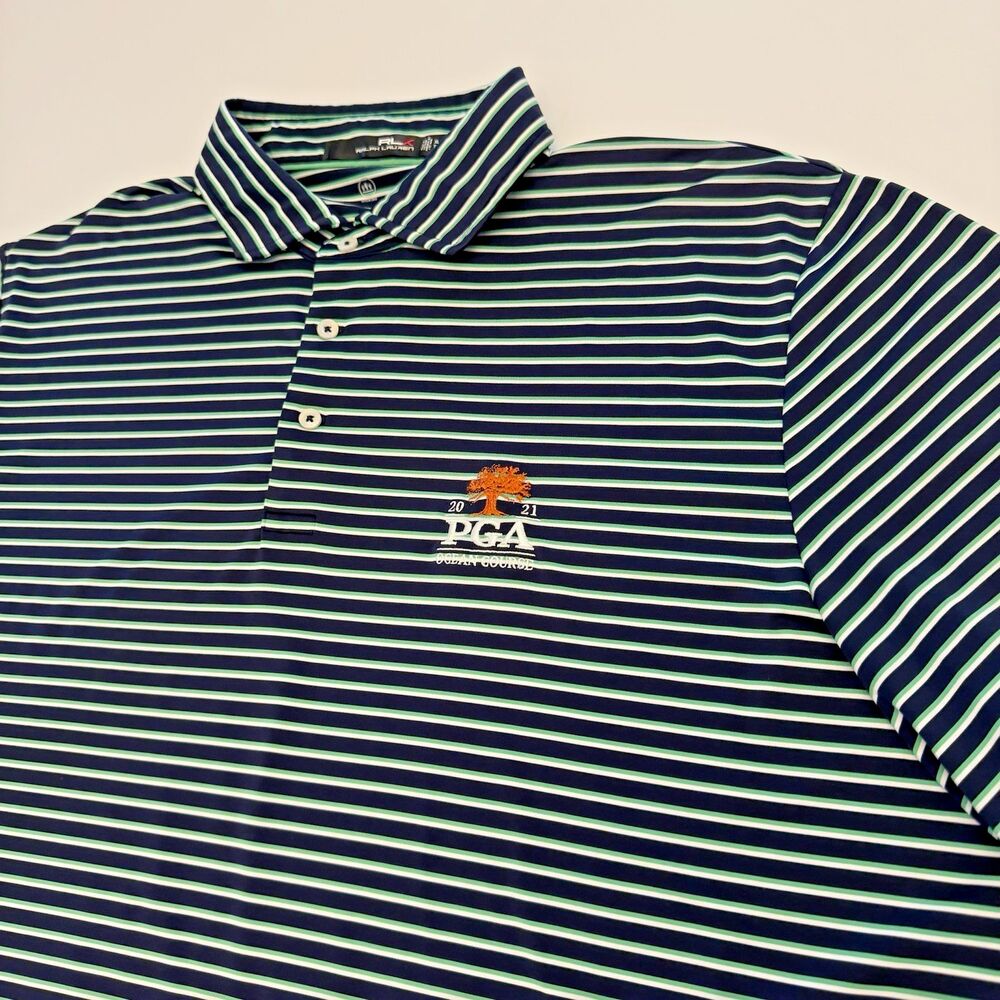 RLX Polo Ralph Lauren 2021 PGA Ocean Course Performance Golf Shirt Sz Men XL